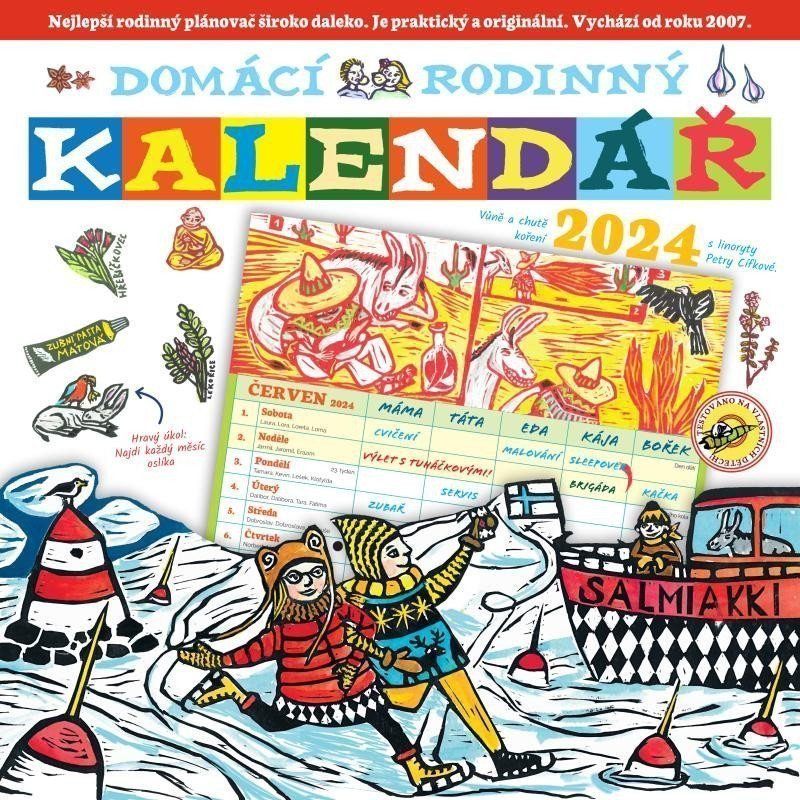 Domácí rodinný kalendář 2024