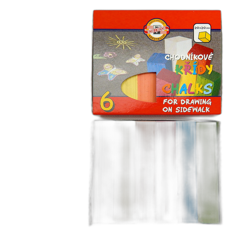 Koh-i-Noor Sidewalk Chalk 112510 Set of 6