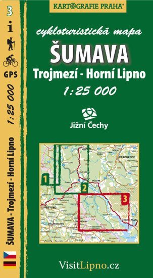 Šumava - Trojmezí Horní Lipno - cykloturistická mapa č 3 125 000