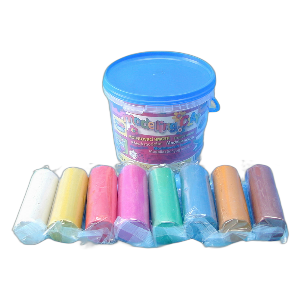 Koh-i-Noor 131711 Plasticine 8 Colours 700 g in Bucket