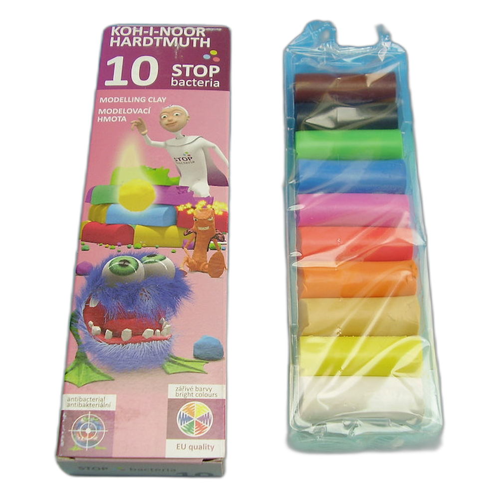 Koh-i-Noor 131810 Plasticine 10 Colours 200 g Antibacterial