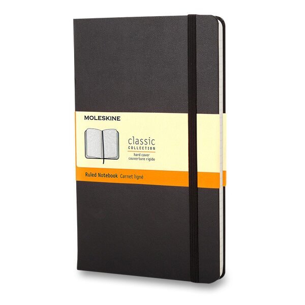 Zápisník Moleskine - tvrdé desky S linkovaný - černý