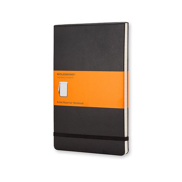 Zápisník Moleskine Reporter - tvrdé desky - S linkovaný černý