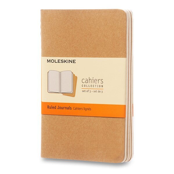 Sešity Moleskine Cahier S linkované 3 ks - karton