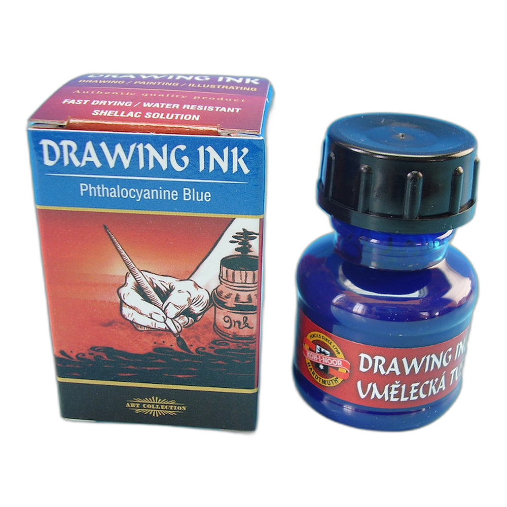 Koh-i-Noor Artist Shellac Ink 2400 Phthalocyanine Blue 20 g