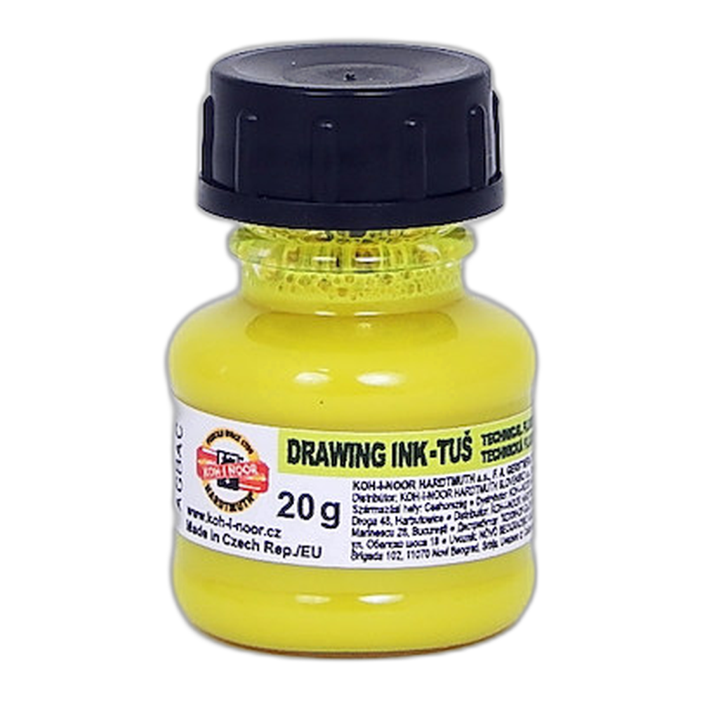 Koh-i-Noor Drawing Ink 1417 Fluorescent Yellow 20 g