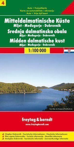 AK 0706 Pobřeží střední Dalmácie List 4 Mljet - Međugorje - Dubrovník 1100 000 automapa