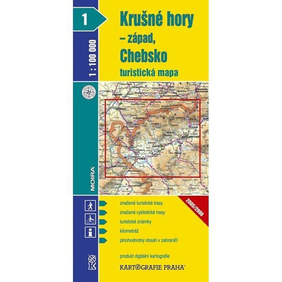 1100T 1-Krušné hory-západChebsko turistická mapa