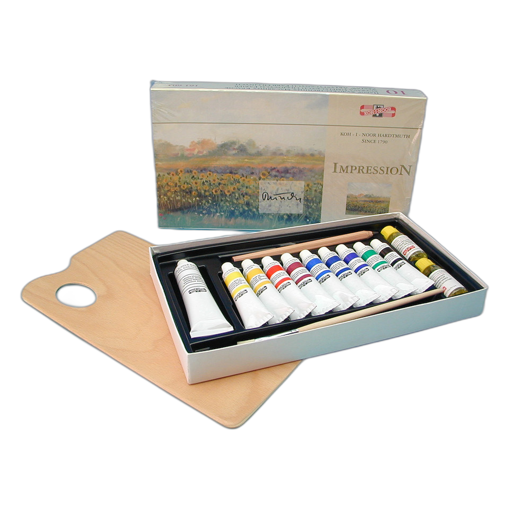 Koh-i-Noor Manes Oil Colours Impression Gift Set in Wooden Case