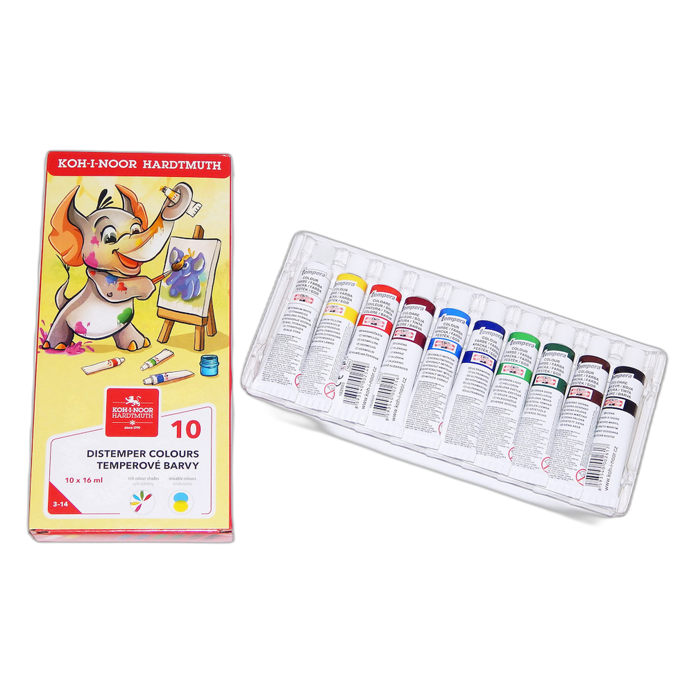 Koh-i-Noor Tempera Paints 10 x 16 ml Elephant