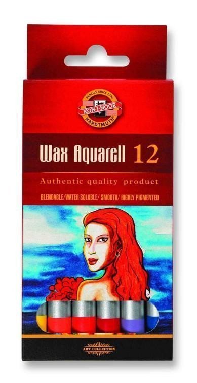 Koh-i-noor pastelky WAX AQUARELL souprava 12 ks