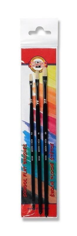 Koh-i-noor štětce školní ploché velikost 246 3ks sada