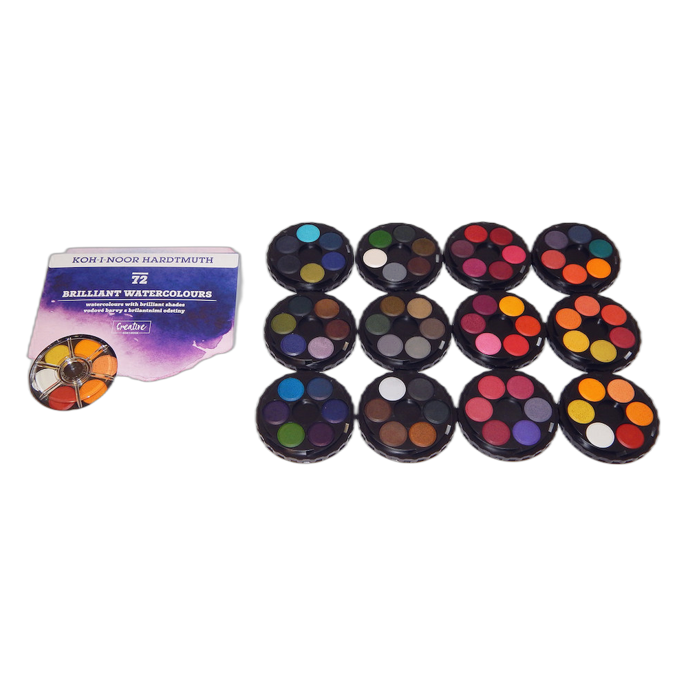 Koh-i-Noor Brilliant Watercolour Paints 72 Colours