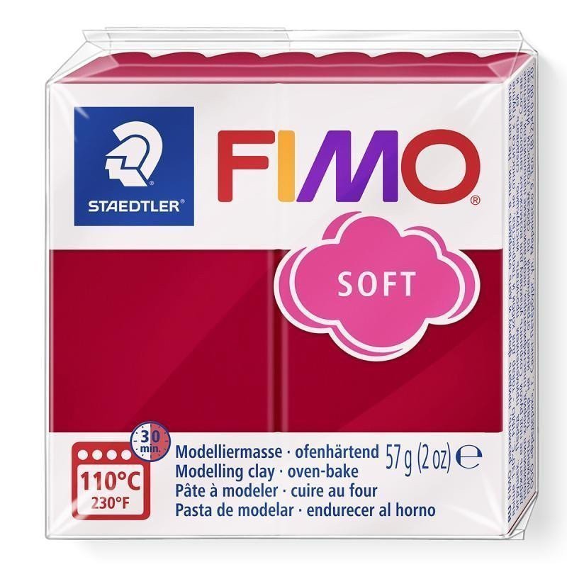 FIMO soft 57g - tmavě červená