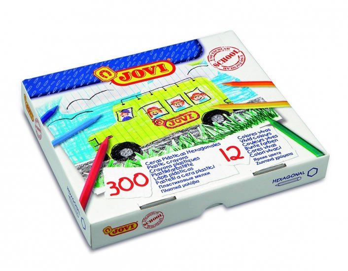 JOVI plasticolor šestihranné - ekonomické balení 300 ks 12 barev