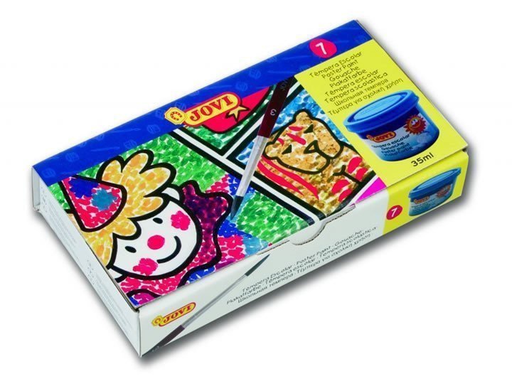 JOVI temperové barvy 7x35ml v kelímku volný kelímek štětec