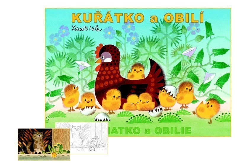 Kuřátko a obilí - Omalovánky A5