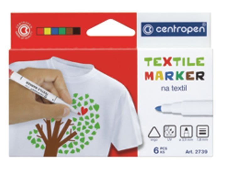 Centropen popisovač na textil 6 ks
