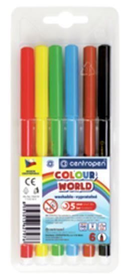 Centropen Fixy COLOUR WORLD 7550 trojboké sada 6 barev