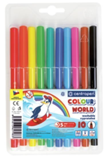Centropen Fixy COLOUR WORLD 7550 trojboké sada 10 barev