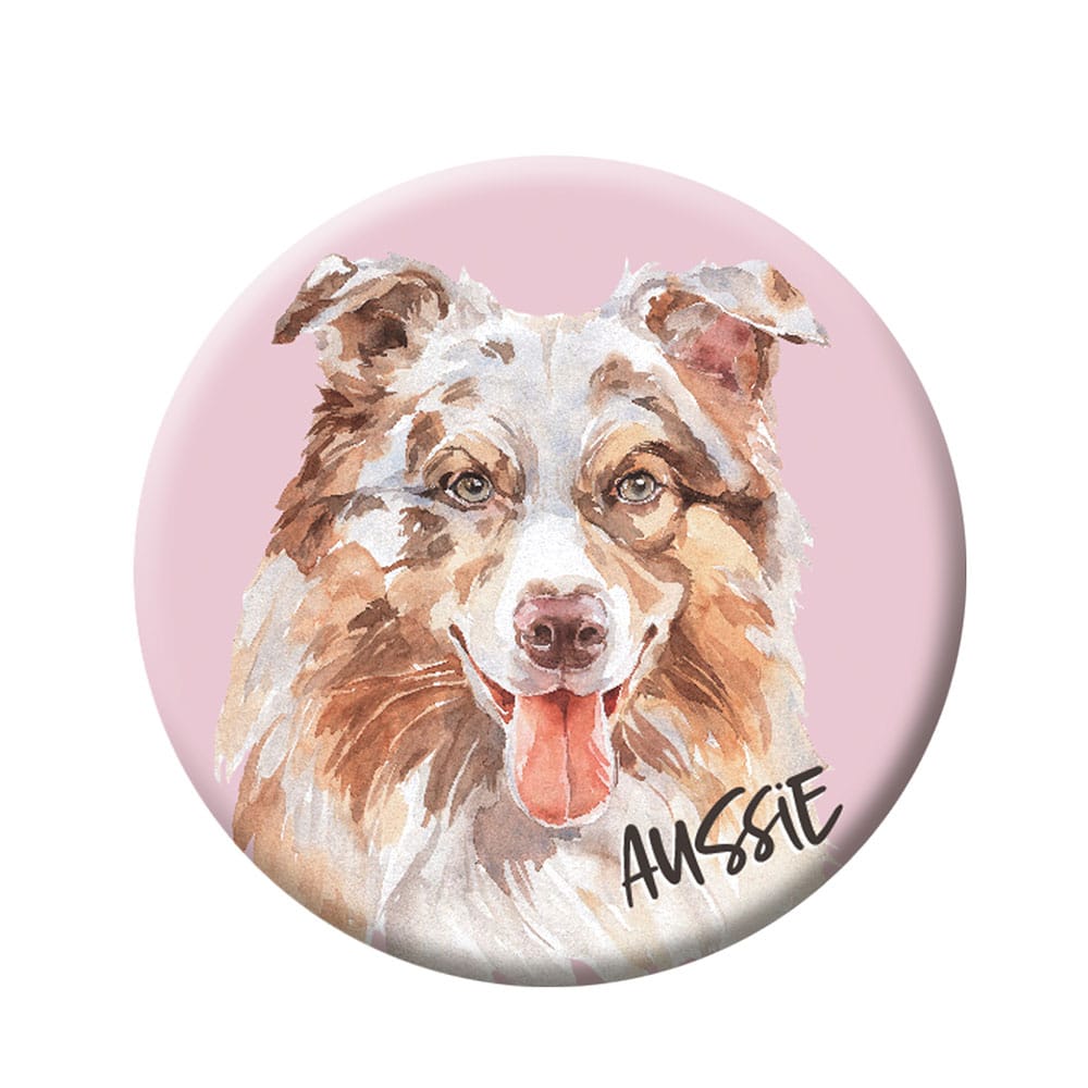 Aussie Dog Breed Pin-Back Button