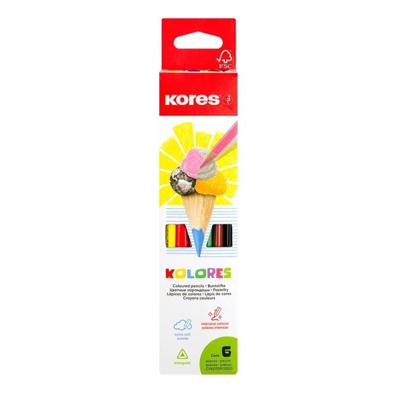 Trojhranné pastelky 3mm s ořezávátkem