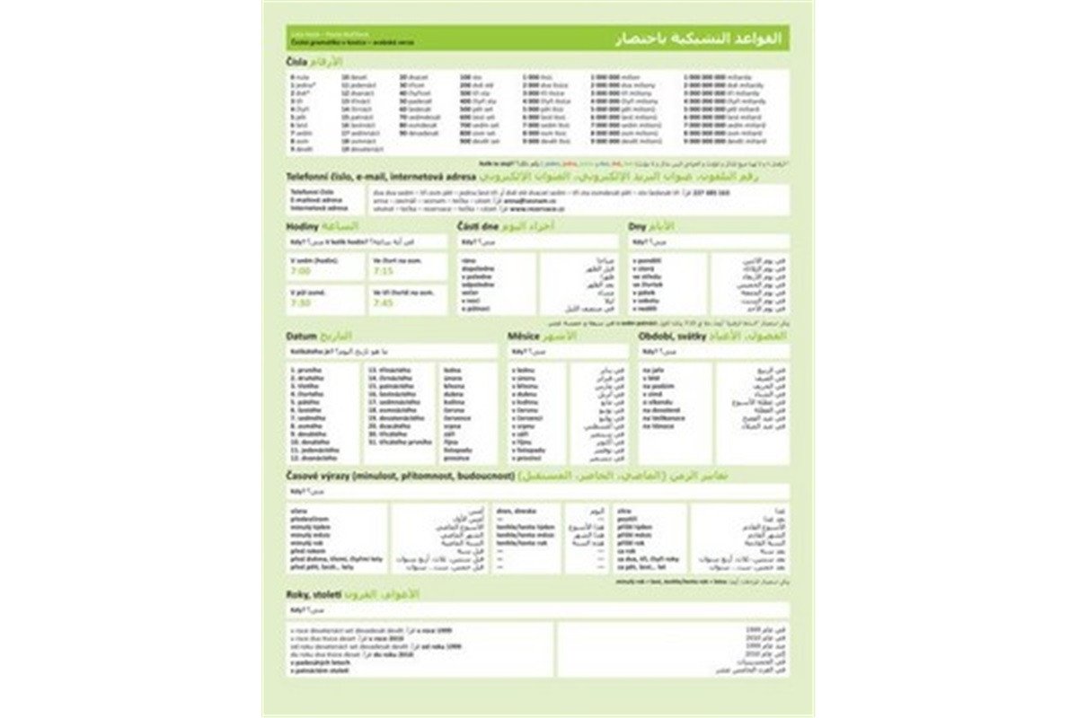 Česká gramatika v kostce - arabská verze – Holá Lída