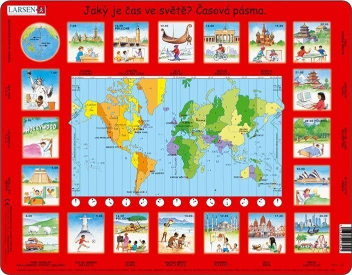 Puzzle MAXI - Čas ve světě35 dílků