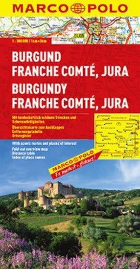 Burgund, Franche Comté, Jura / mapa 1: 300 MD (2014)