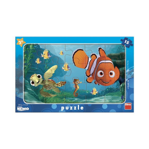 Nemo a želva - rámové puzzle 15 dílků