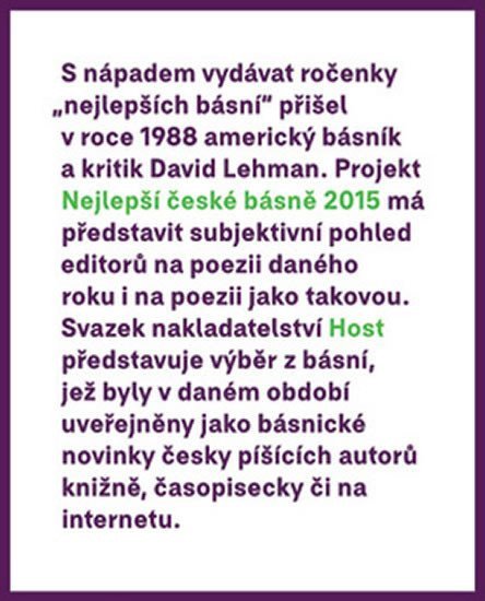 Nejlepší české básně 2015 – Borkovec Petr