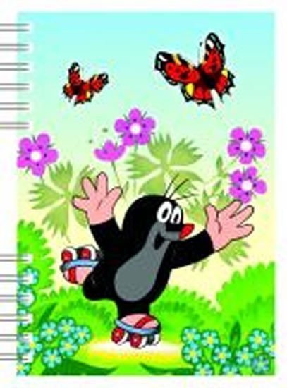 Krtek - Zápisník A6 s 3D aplikací a vazbou twin wire