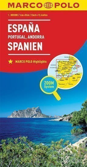 Španělsko, Portugalsko 1:800T/mapa(ZoomSystem)MD (2016)
