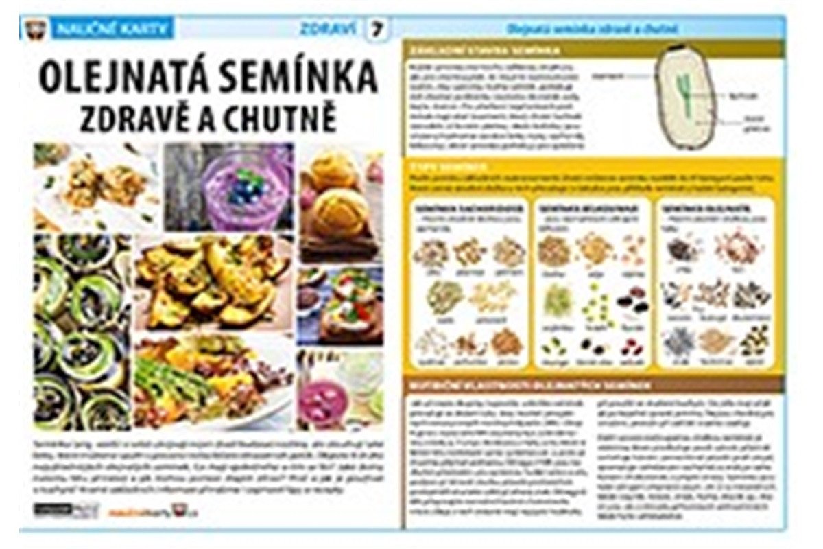 Olejnatá semínka - Naučné karty