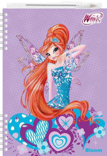 Winx club - Zápisník A5 s efektem 3D a vazbou Twin Wire pero