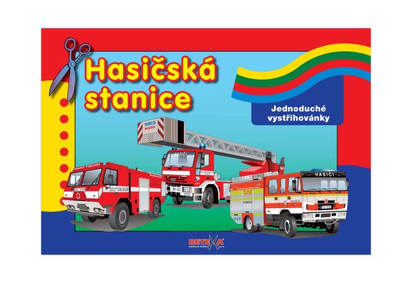 Hasičská stanice - Jednoduchá vystřihovánka