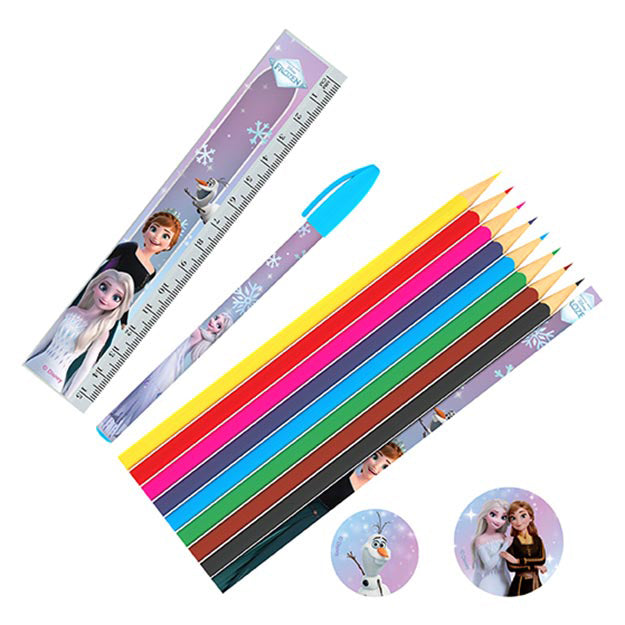 Frozen stationery set with 8 coloured pencils