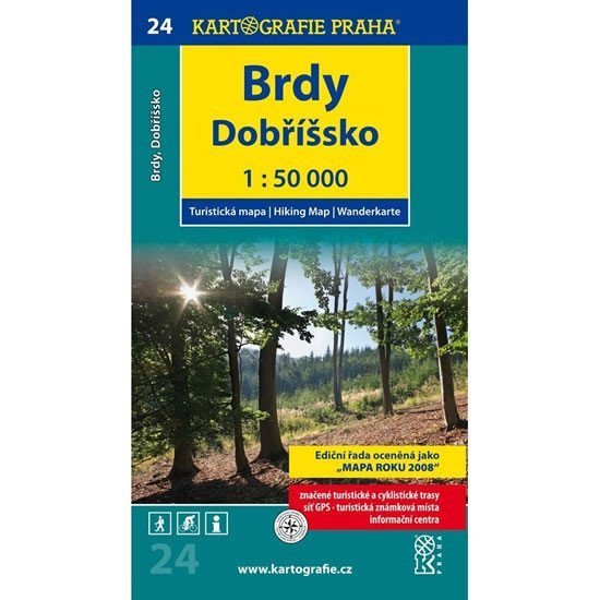 1 50T 24-Brdy Dobříšsko turistická mapa