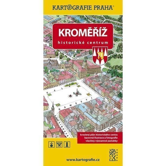 Kroměříž - Historické centrumKreslený plán města