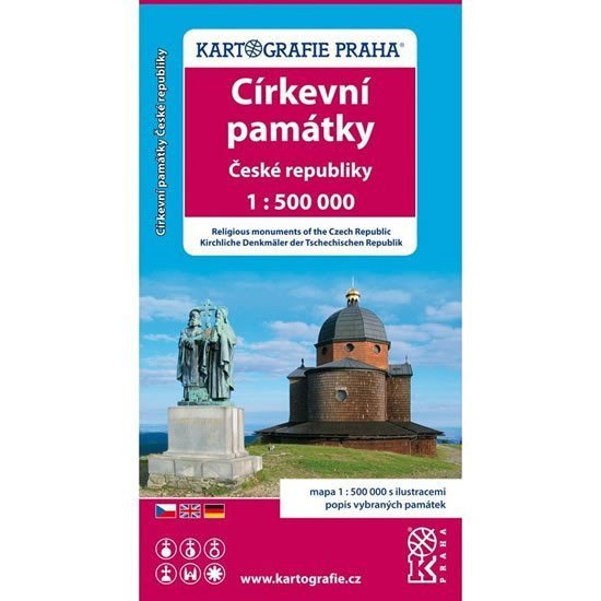 Církevní památky České republiky1500 tistematická mapa