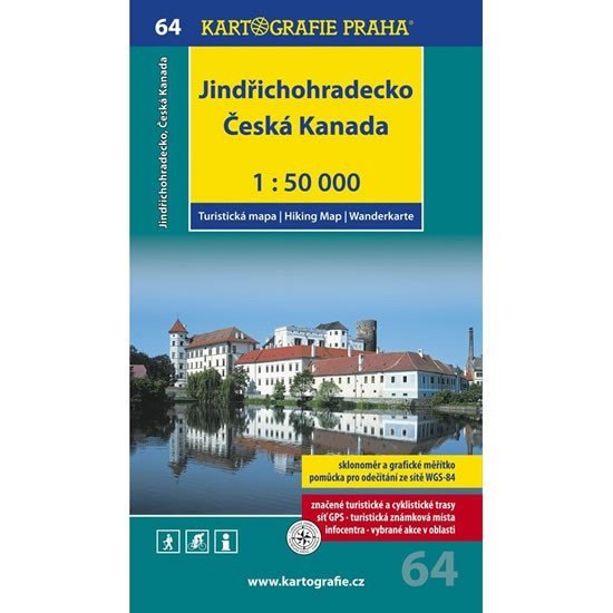 1 50T 64-JindřichohradeckoČeská Kanada turistická mapa