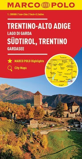 Itálie č3- Südtirol Trentino mapa 1200T