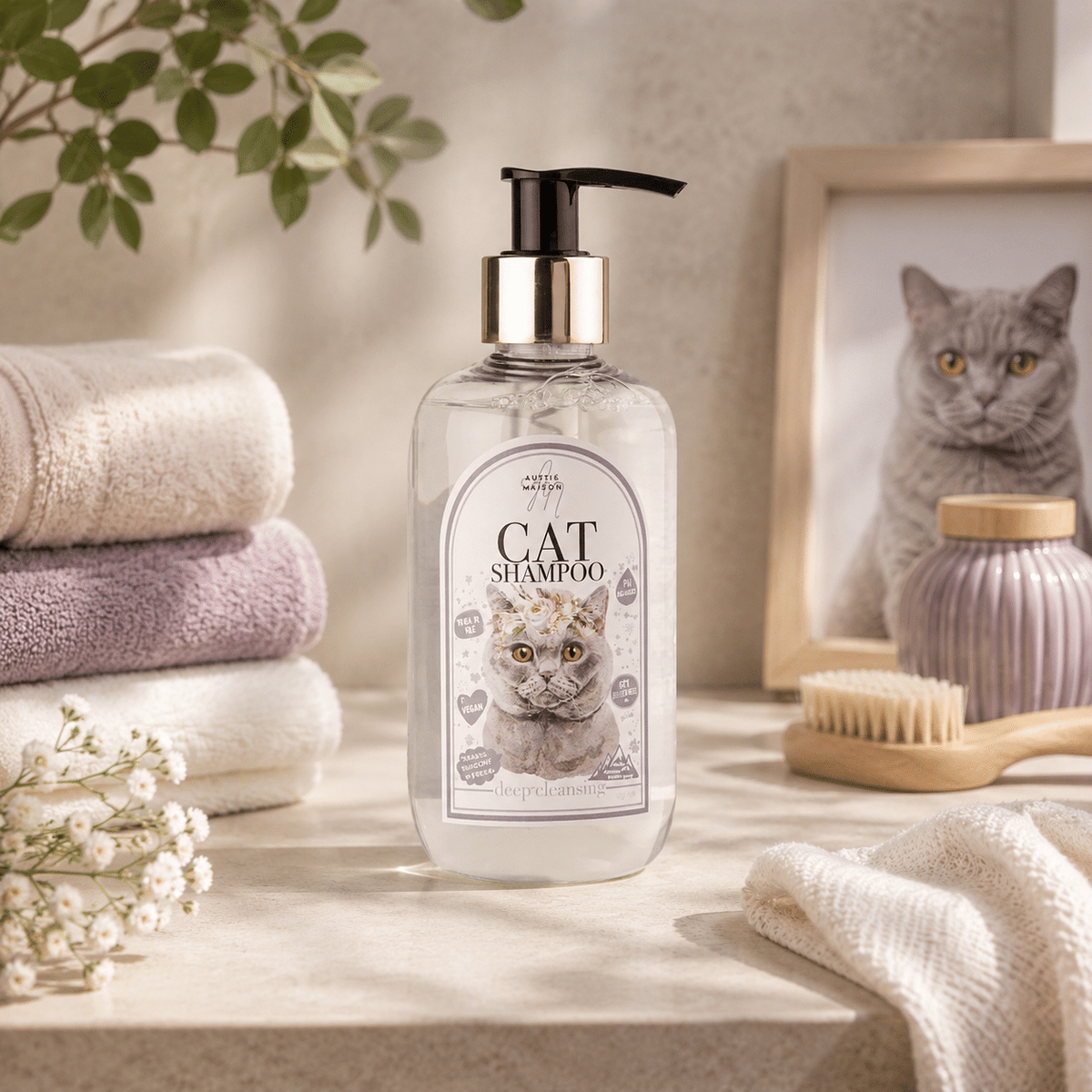 Aussie Maison Veterinary Cat Shampoo – Deep Cleansing, 250 ml