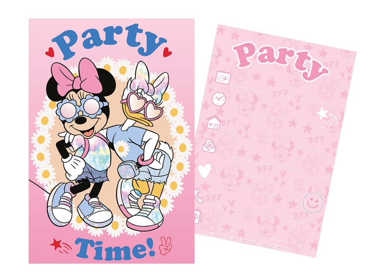 Minnie Mouse party invitations and envelopes, 5 sets