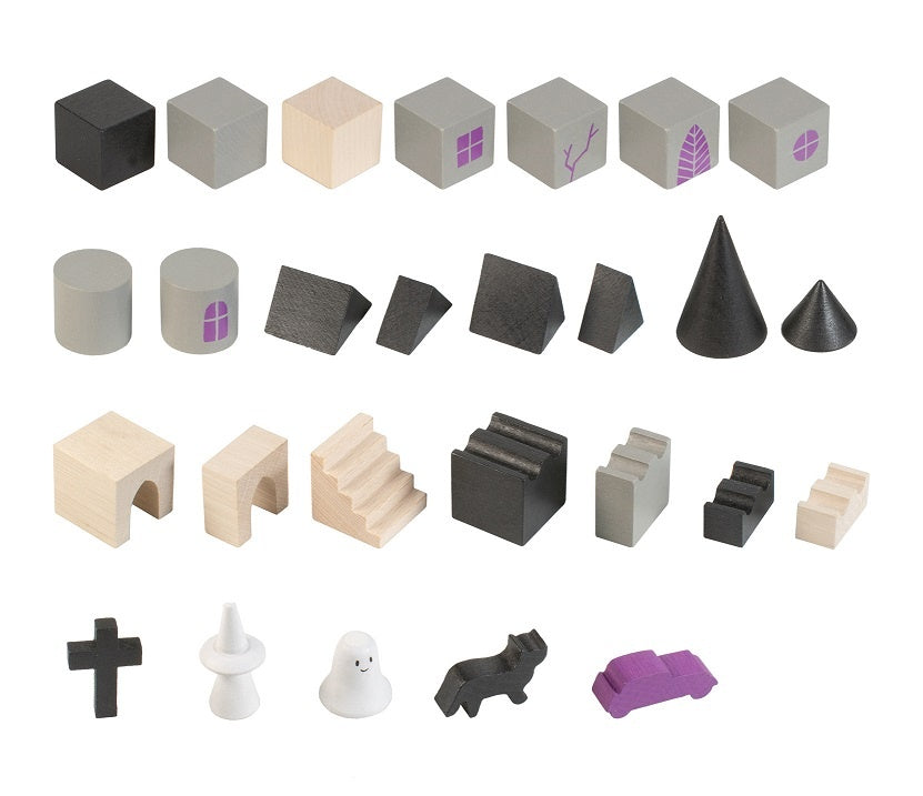 Wooden haunted castle building set 97 pcs