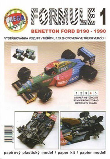Formule 1 Benetton Ford B190 - 1990papírový model