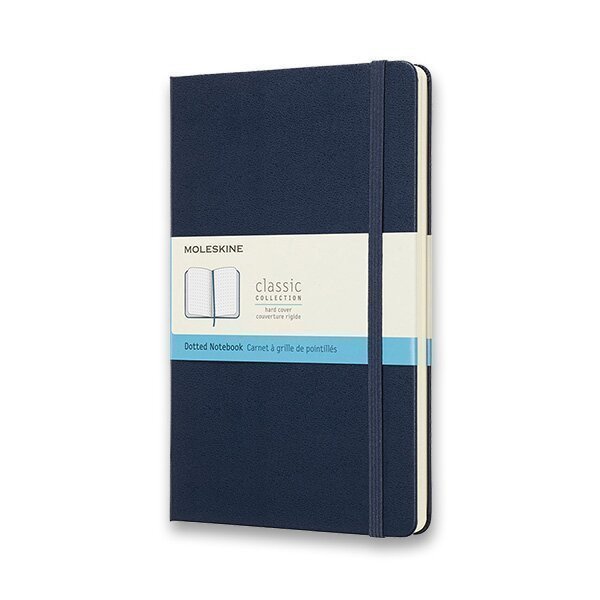 Zápisník Moleskine - tvrdé desky L tečkovaný - modrý