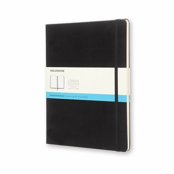 Zápisník Moleskine - tvrdé desky XL tečkovaný - černý