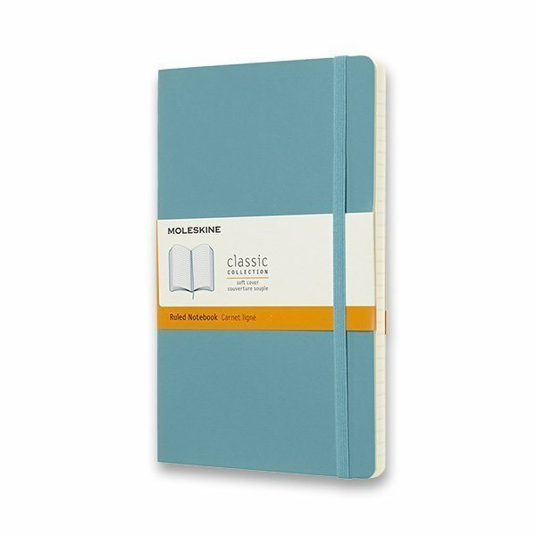Zápisník Moleskine - měkké desky L linkovaný - tyrkysový