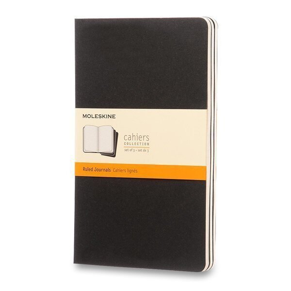 Sešity Moleskine Cahier L linkované 3 ks - černý